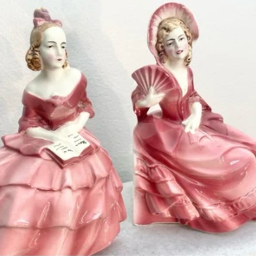 Rare vintage Katzhütte Thuringia Porcelain bookends